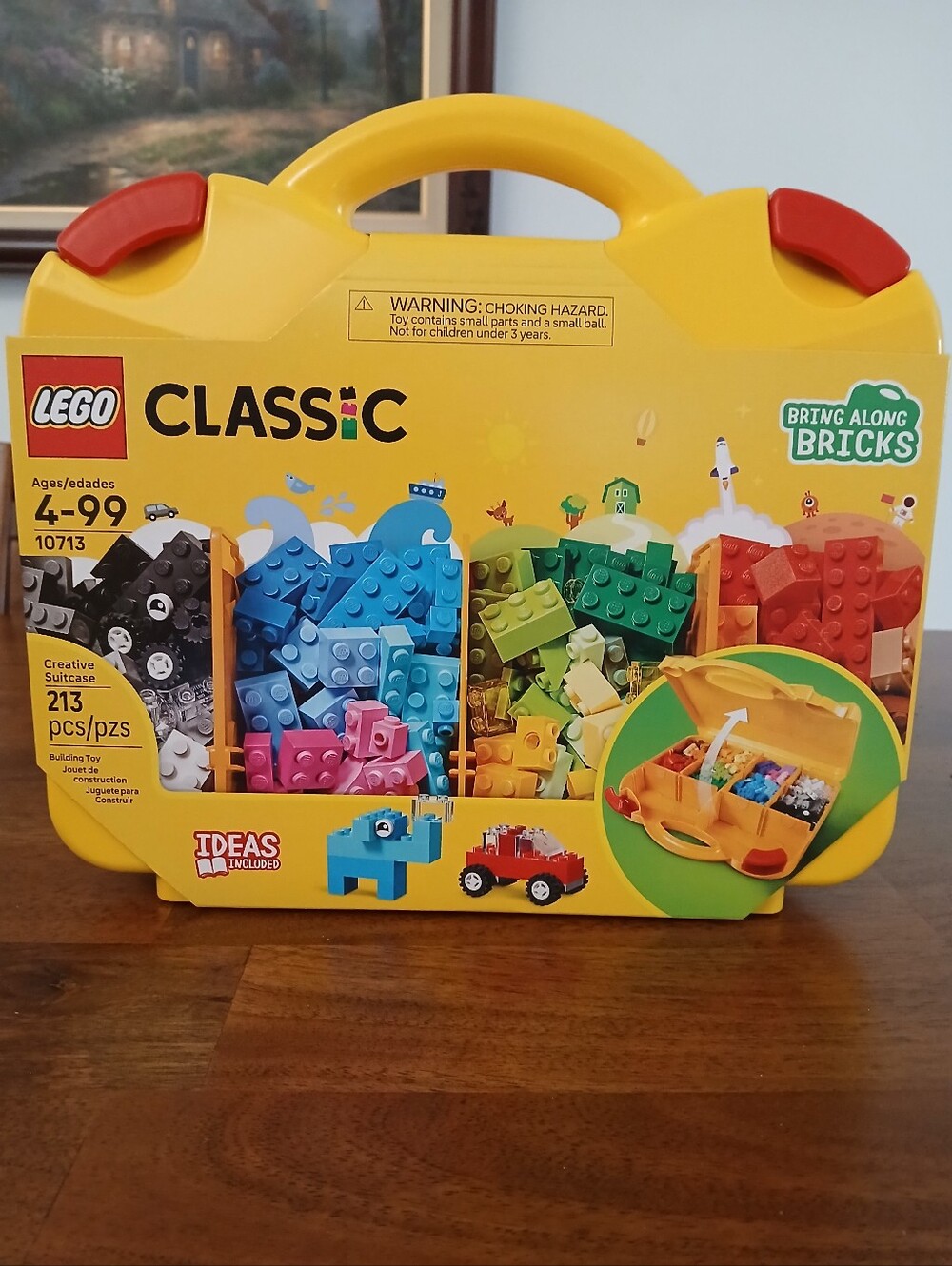 Lego Classic Yellow Carry Case With Multi Colored Bricks NWT Ages 4-99 213 PCS